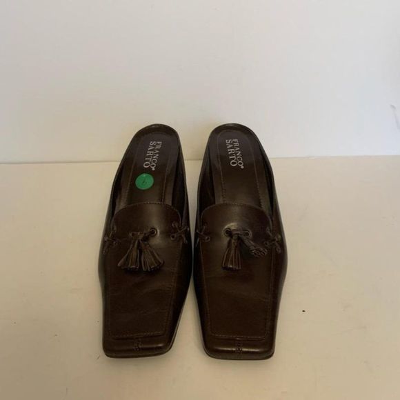 Franco Sarto Brown Leather Slip On Loafers Size 9M - Picture 4 of 9